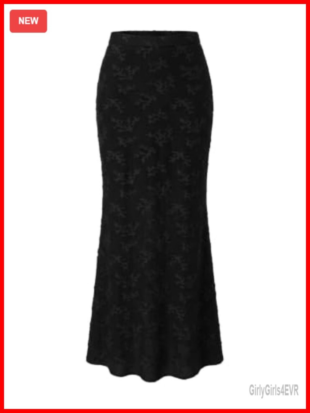 Floral Maxi Mermaid Skirt Elastic Waist Flowy Long Midi Skirt